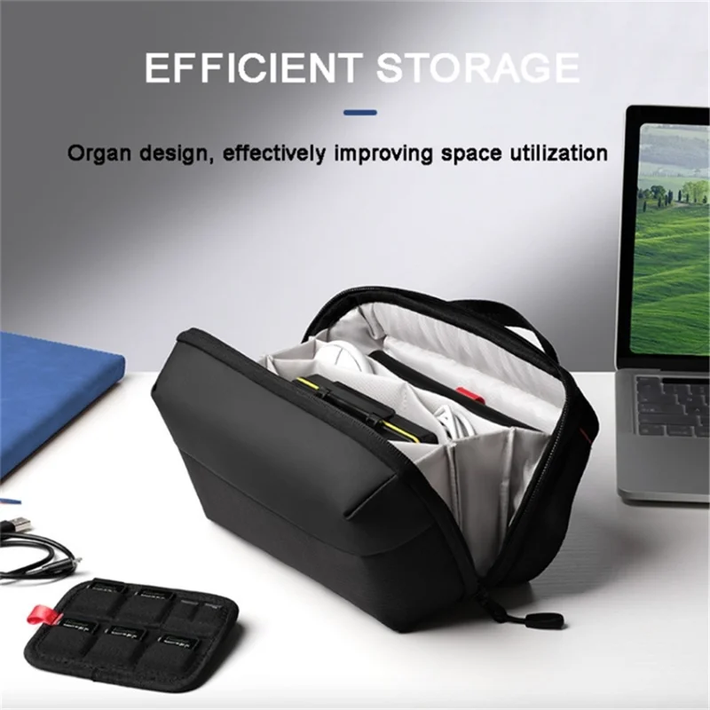 Portable Data Cable Digital Accessories Organizer Pouch Power Bank Handbag Makeup Toiletries Storage Hand Bag