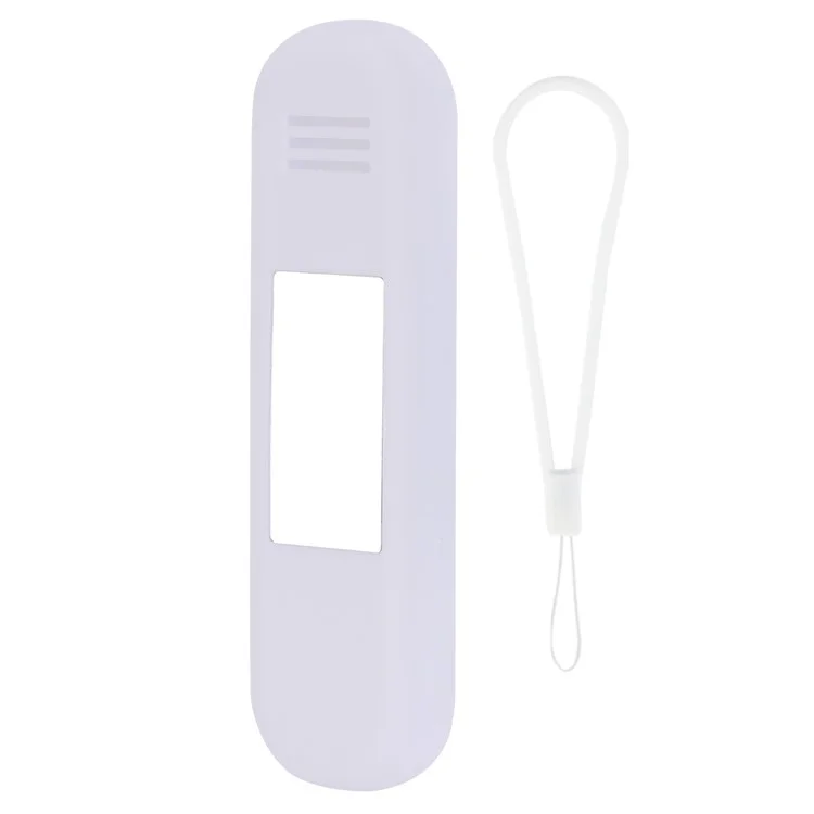 Mirror Design Travel Makeup Brush Holder Portable Silicone Cosmetic Bag (with Lanyard) - White