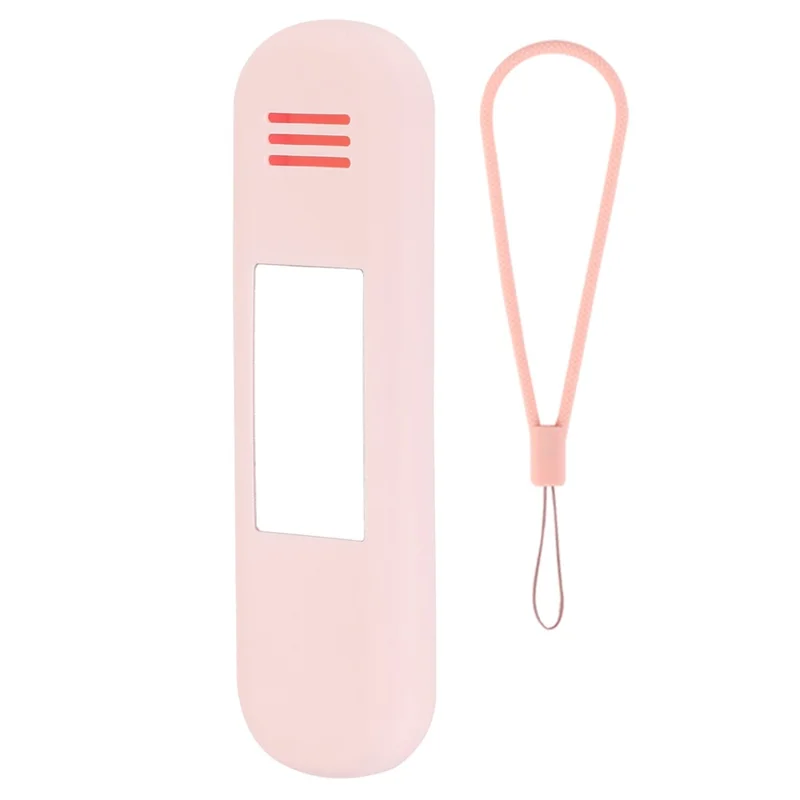 Mirror Design Travel Makeup Brush Holder Portable Silicone Cosmetic Bag (with Lanyard) - Pink