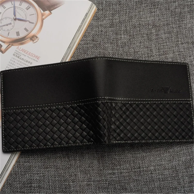 Business PU Leather Men Short Wallet Card Holder Billfold Coin Purse Bag - 738-1 Horizontal