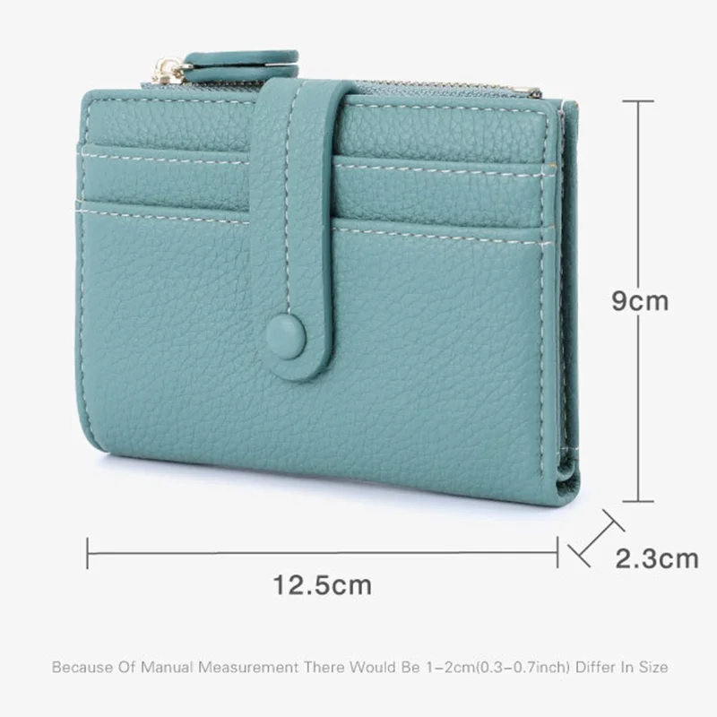 TAILIAN T2602-221 Litchi Texture RFID Blocking Zipper Pocket Short Wallet Women PU Leather Cards Cash Holder Purse - Amarelo
