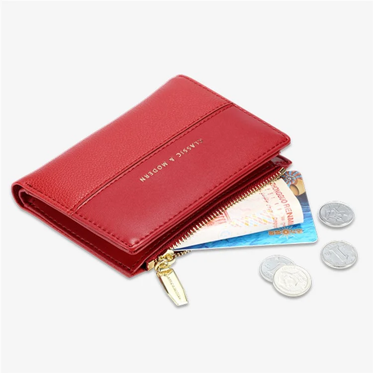TAILIAN T2602-089 Girl's Wallet PU Leather Travel Card Storage Holder Coin Pouch Bag Billfold for Women - Pink