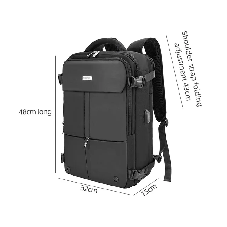 BOISEEN 3506 Waterproof Oxford Cloth Laptop Backpack Men's Travel Shoulders Bag Briefcase Handbag
