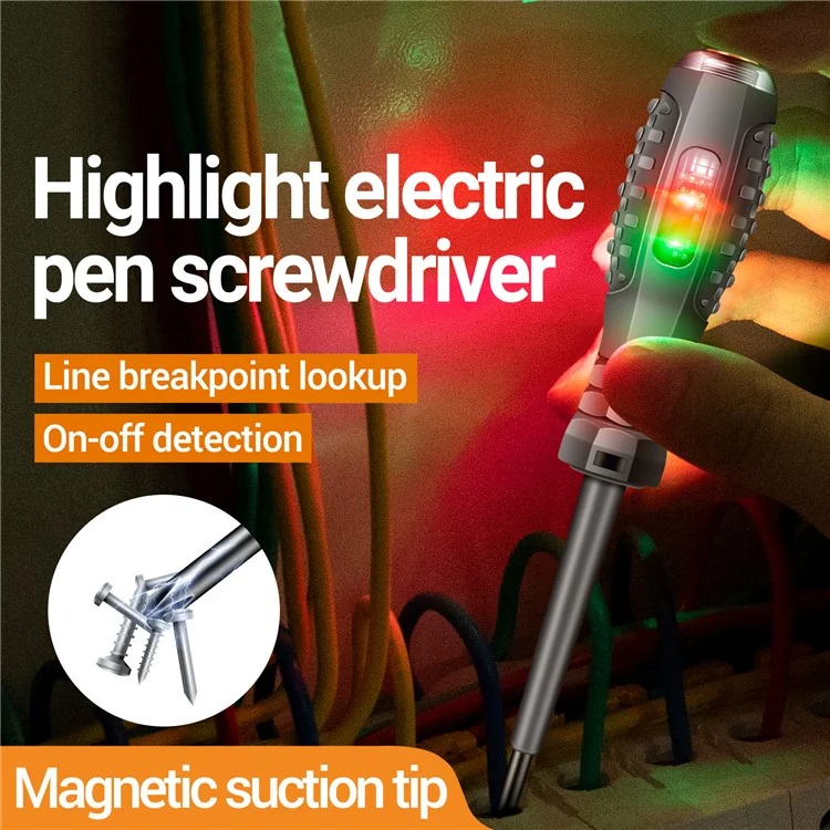 ANENG B05 Flat / Cross Screwdriver Set Lightweight Portable Electric Pen Tester with LED Light