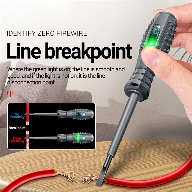 ANENG B05 Flat / Cross Screwdriver Set Lightweight Portable Electric Pen Tester with LED Light