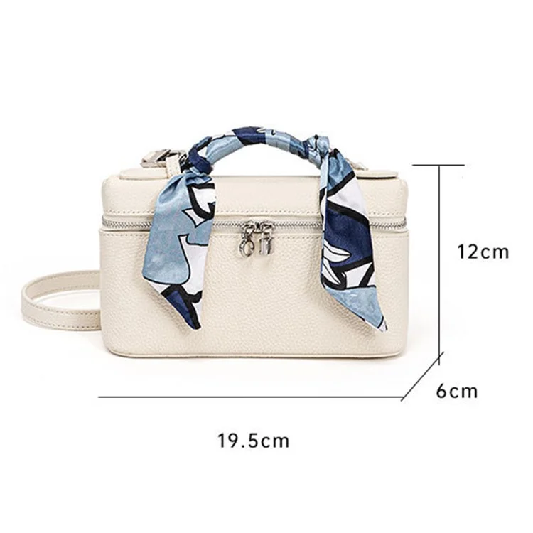 JY83019 Bolso de Mano para Mujer de Cuero Genuino de Vaca Bolso Bandolera para Chica Mochila Diaria con Decoración de Cinta de Seda - Rosa