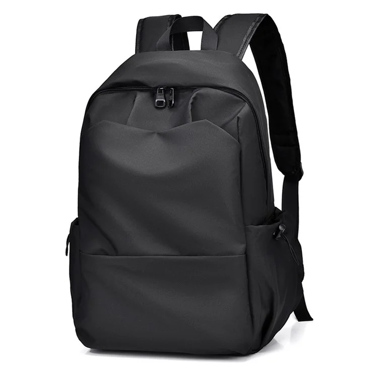 1119 Oxford Cloth Laptop Backpack Men's Travel Shoulders Bag with External USB Port - Black