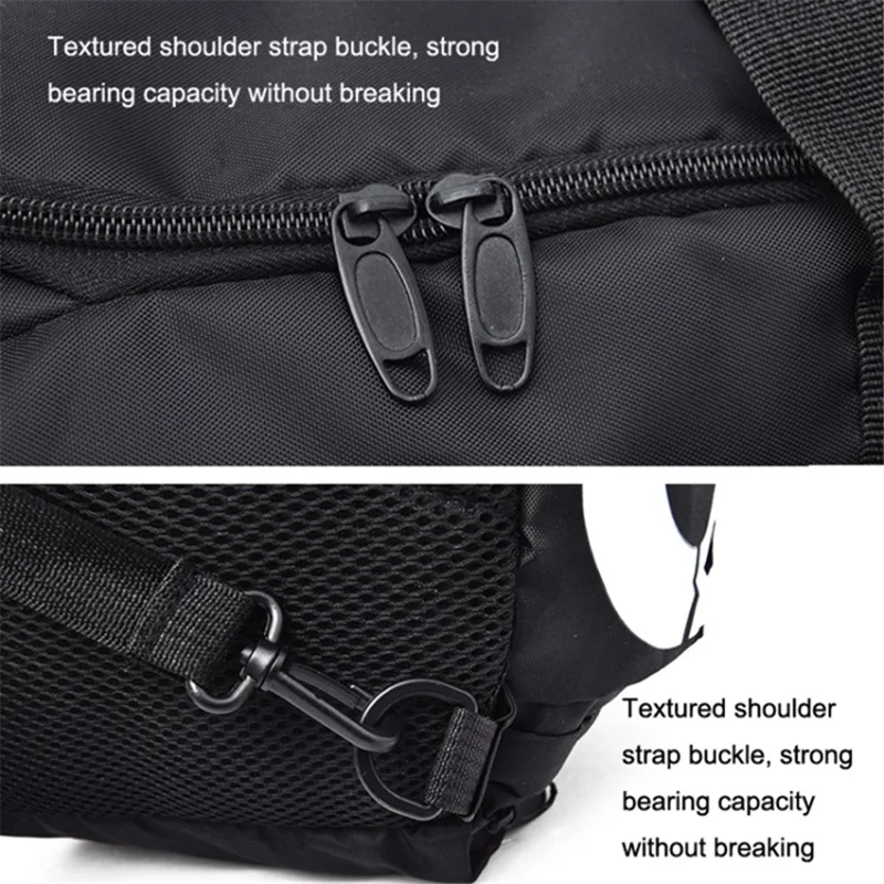 Upgrade Sports Fitness Storage Bag for Women Yoga Shoulder Bag with Side Pouch Large Capacity Training Bag - Black