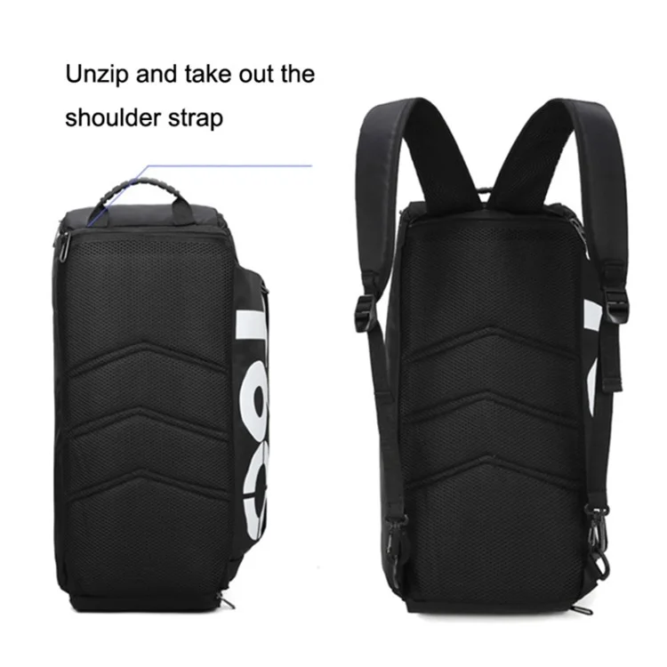 Women Sports Gym Bag with Wet Pocket, Shoes Compartment Yoga Fitness Workout Shoulder Bag - Black / Yellow