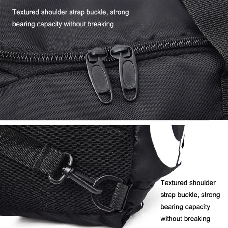 Women Sports Gym Bag with Wet Pocket, Shoes Compartment Yoga Fitness Workout Shoulder Bag - Black / Yellow