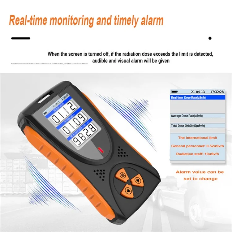 GM835 TFT 2.0" Display Screen Nuclear Radiation Detector Battery Powered Radiation Dosimeter Monitor