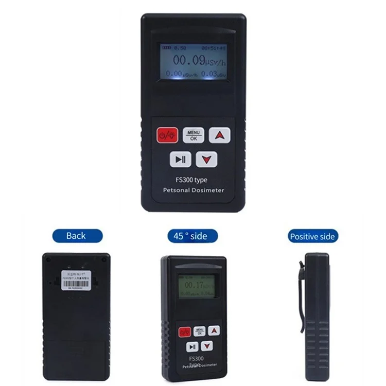 Détecteur de radiations nucléaires portatif, portable, à main, détecteur de rayons bêta, gamma et X, compteur de radiations (alimenté par piles)