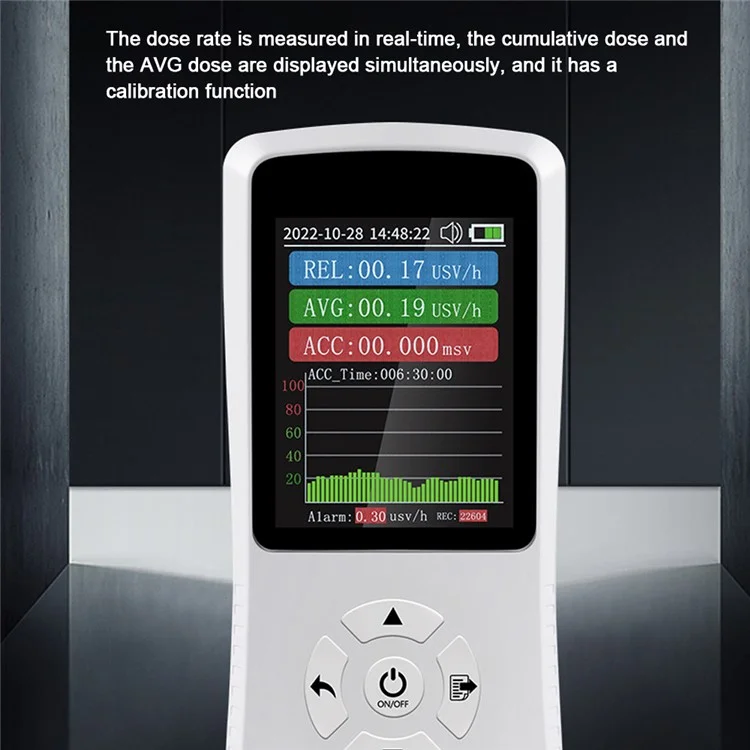FY-202 Portable Handheld Nuclear Radiation Detector Radiation Dosimeter with 2.8-Inch Display Screen