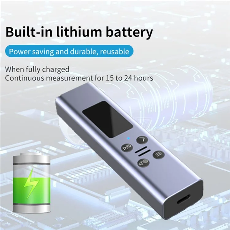 Détecteur de rayonnements nucléaires en alliage d'aluminium M06 Rechargeable - Testeur radiométrique avec alarme - Noir