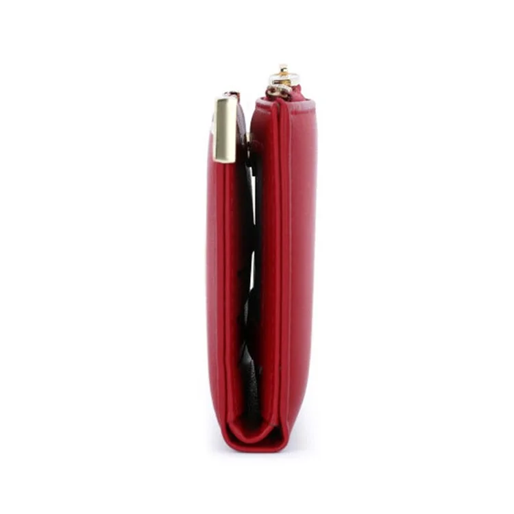 TAILIAN T2602-224 Damen Zweifach gefaltete Kurze Geldbörse Ultraschlank PU-Leder Kartengeld Tasche - Schwarz