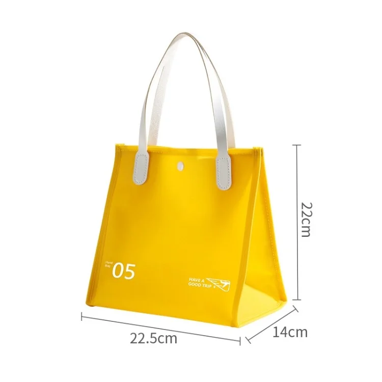 RH2313 Waterproof PVC Travel Cosmetic Toiletries Organizer Bag Pouch Makeup Storage Handbag - White