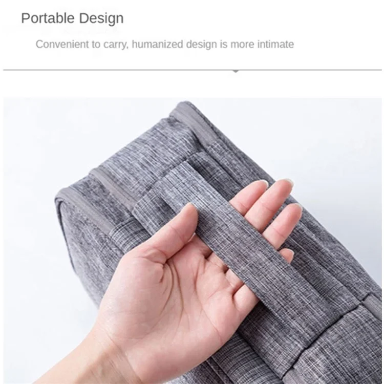300D Cationic Fabric Travel Bra Underwear Storage Pouch Socks Cosmetics Clothes Storage Pouch for Men Women - Gris