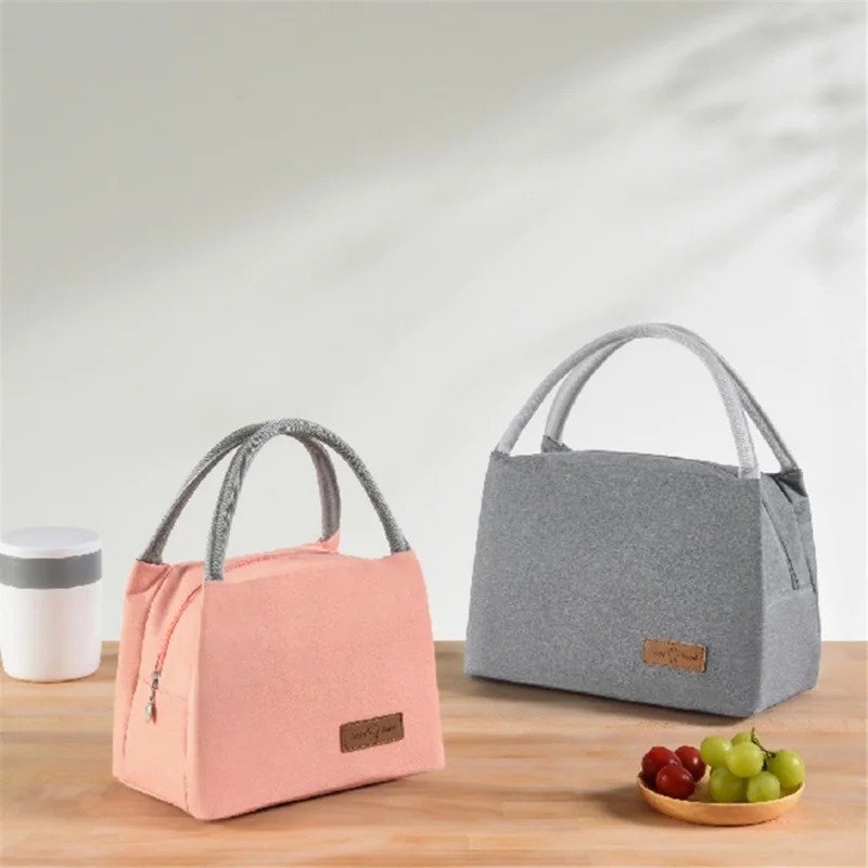 Sac Isotherme de Pique-Nique Extérieur Sac à Main en Toile Oxford, Taille: S - Gris