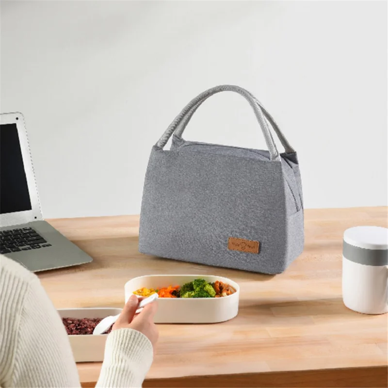 Sac Isotherme de Pique-Nique Extérieur Sac à Main en Toile Oxford, Taille: S - Gris