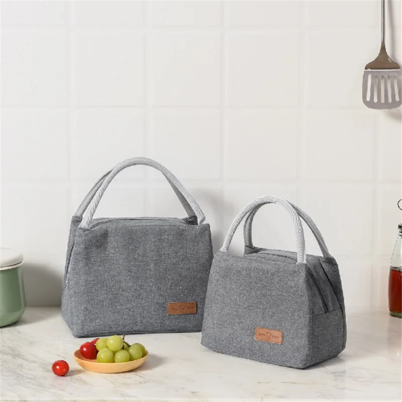 Sac Isotherme de Pique-Nique Extérieur Sac à Main en Toile Oxford, Taille: S - Gris