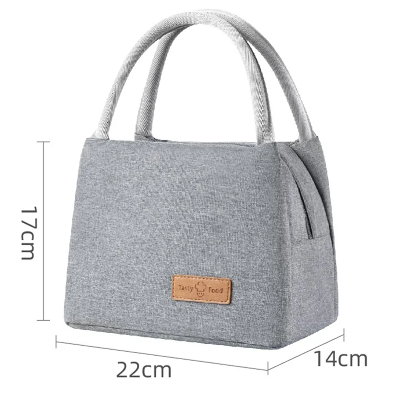 Sac Isotherme de Pique-Nique Extérieur Sac à Main en Toile Oxford, Taille: S - Gris