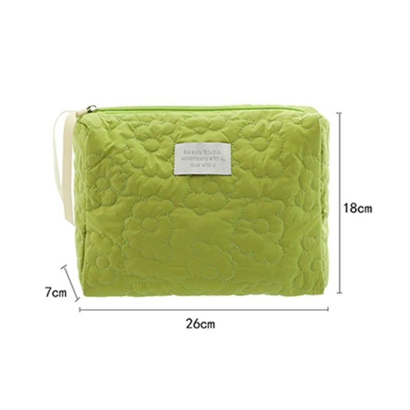 Large Makeup Pouch Soft Nylon Cosmetic Organizer Zipper Closure Toiletries Storage Bag Handbag, Size: M - Pink