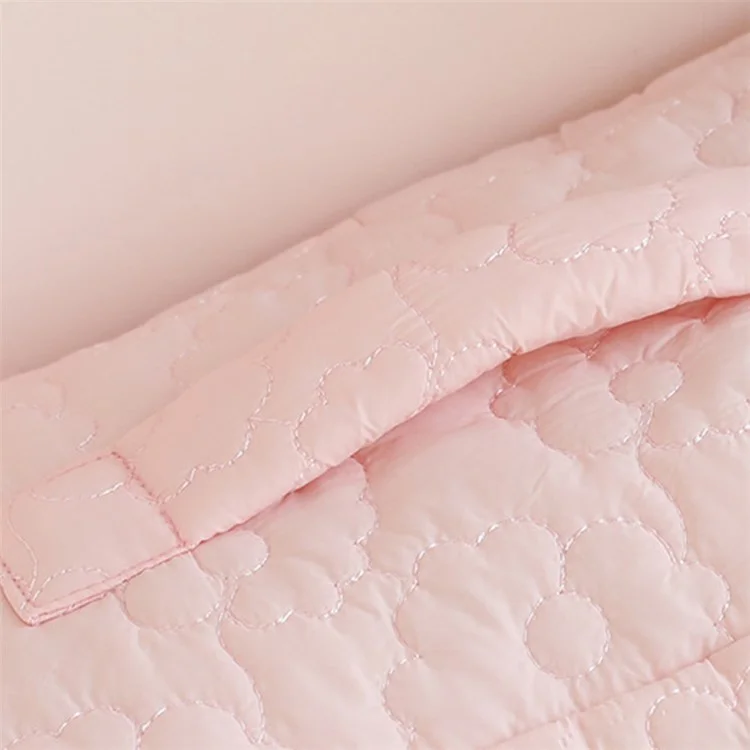 Borsa Cosmetica Organizzatrice in Nylon con Disegno Floreale Soffice, Custodia per Toiletries, Borsa da Viaggio per la Casa, Pochette per il Trucco, Dimensione: L - Rosa