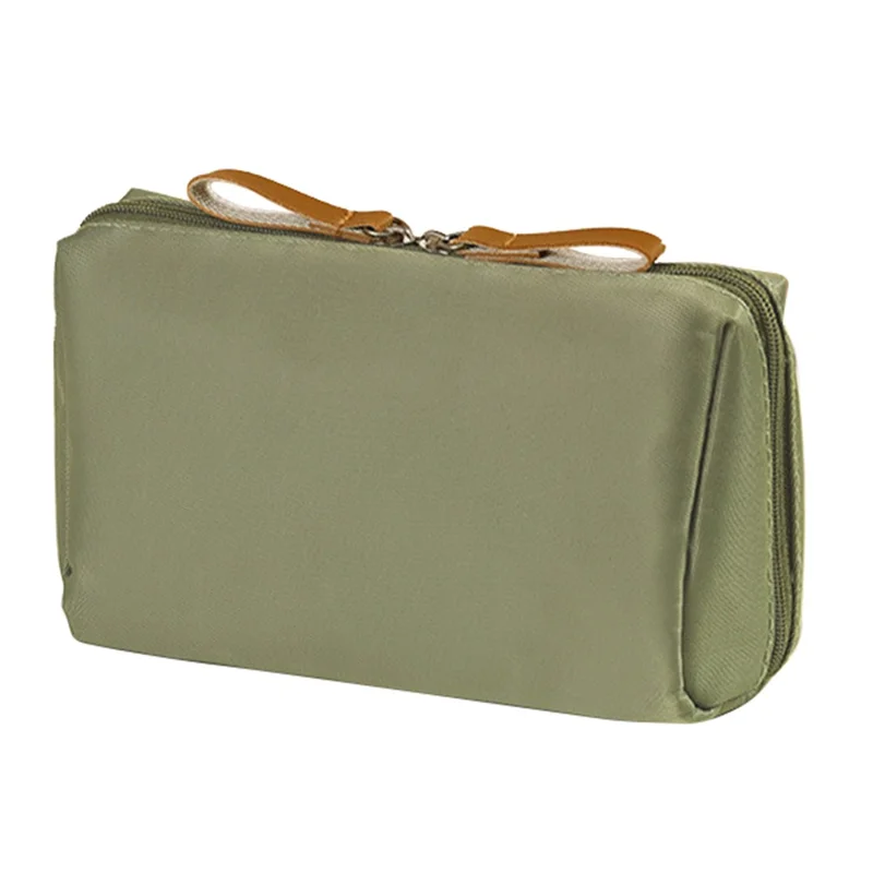 Bolsa de Armazenamento Portátil de Nylon Impermeável, Recipiente de Maquiagem Clutch, Tamanho P