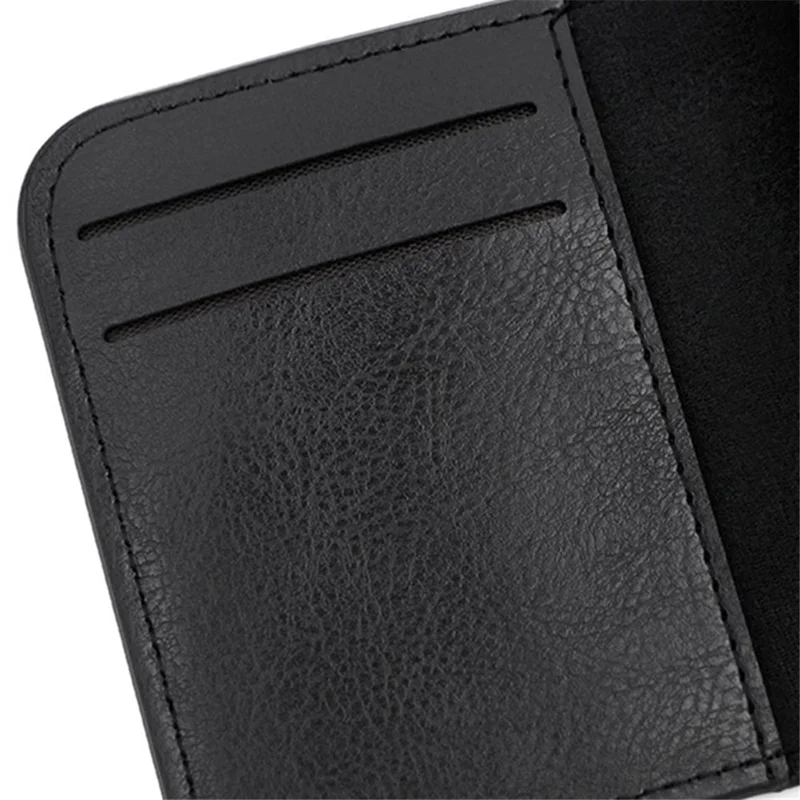 KINGDUSHI Portafoglio corto in Pelle PU con più slot per carte Zip Pocket Women Coin Purse - Nero