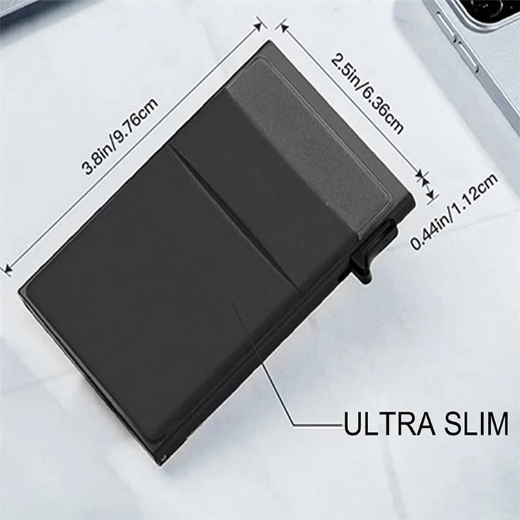 Алюминиевый сплав + пластиковый чехол для карточек RFID Blocking Credit Card ID Card Holder Case Easy Pop-Up Slim Bag - Красный