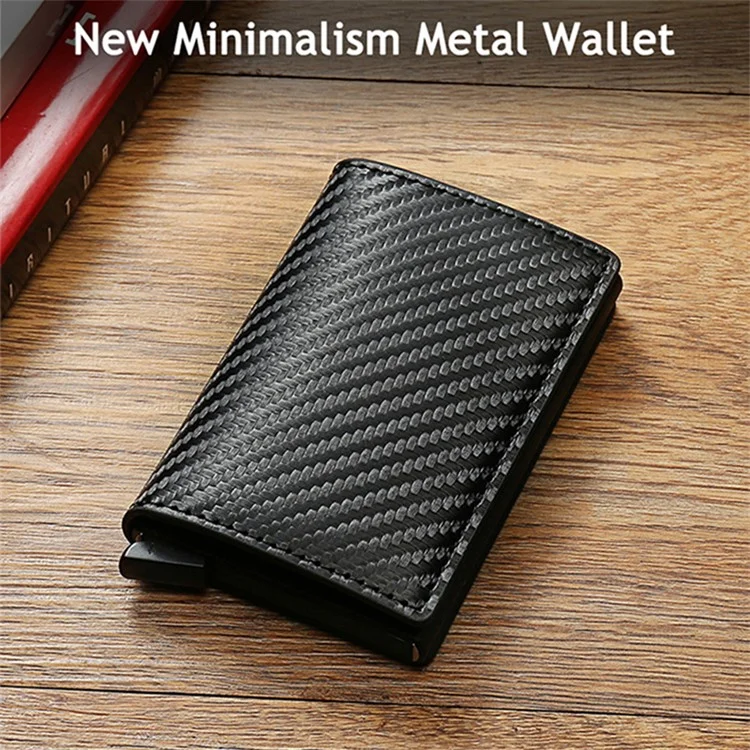 Para AirTag Storage Bag RFID Blocking Microfiber Leather Card Holder Men Cash Card Carrying Bag - Azul