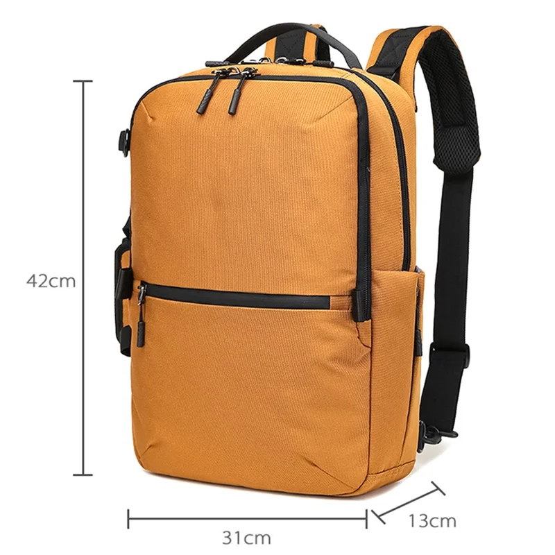 Дорожный универсальный рюкзак из полиэстера для студентов, мужчин, однотонный, с двумя плечевыми ремнями - серый