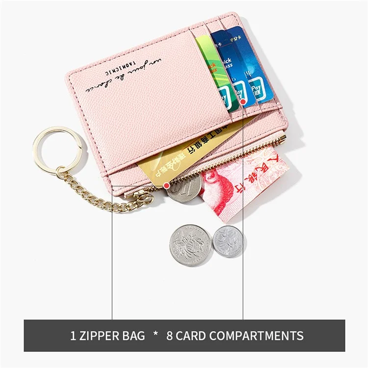 TAOMICMIC 928801 Multiple Card Slots PU Leather Small Wallet Women Zipper Coin Purse - Sapphire