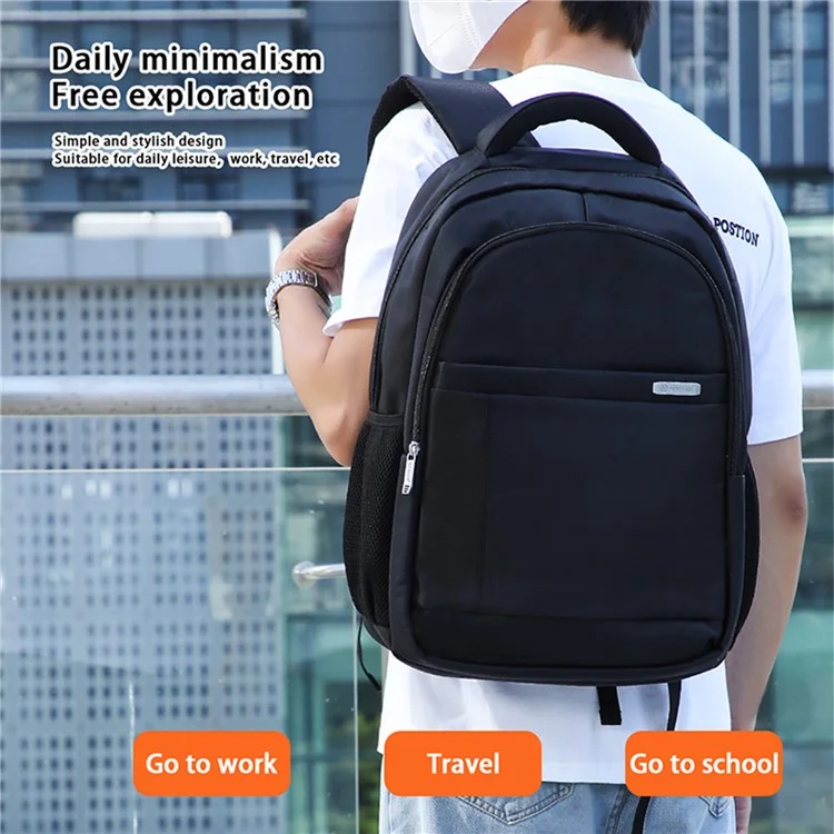 BOISEEN 7167 Oxford Cloth Laptop Backpack Water Resistance Schoolbag Compartment Daypack for Business Travel