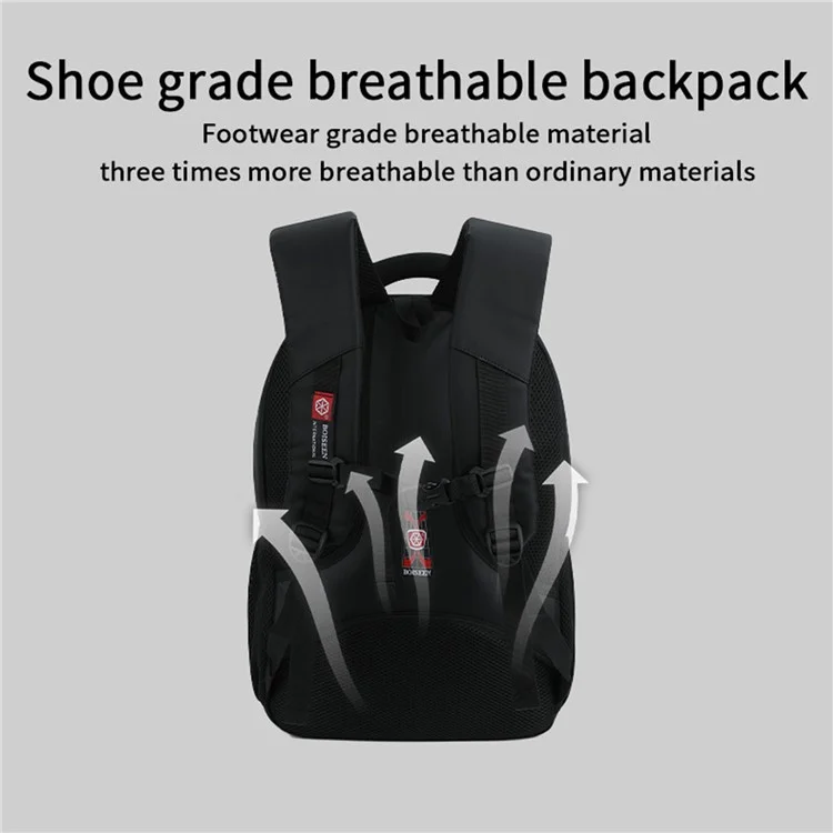 BOISEEN 7167 Oxford Cloth Laptop Backpack Water Resistance Schoolbag Compartment Daypack for Business Travel