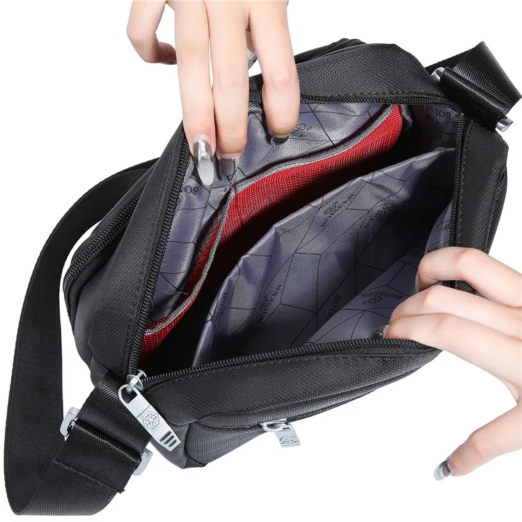 BOISEEN 6629 Sacs à bandoulière Messenger Bags pour hommes Sling Sacs imperméables en Oxford pour le travail et les affaires