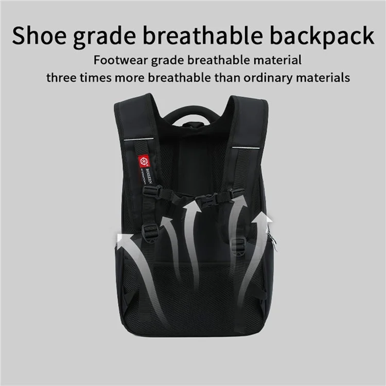 BOISEEN 6646 Oxford Backpack Waterproof Business Travel Backpack College Bookbag Laptop Storage Bag