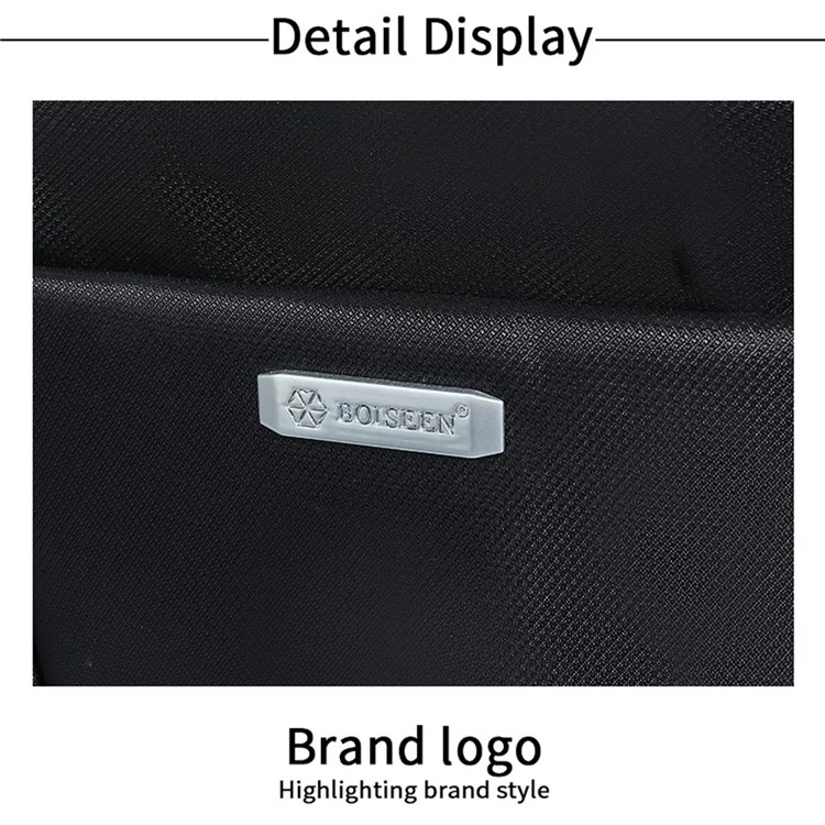 BOISEEN 6821 Mochila Grande para Hombre Impermeable de Tela Oxford de Negocios Escolar Bolso para Portátil
