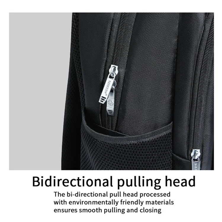 BOISEEN 6821 Mochila Grande para Hombre Impermeable de Tela Oxford de Negocios Escolar Bolso para Portátil