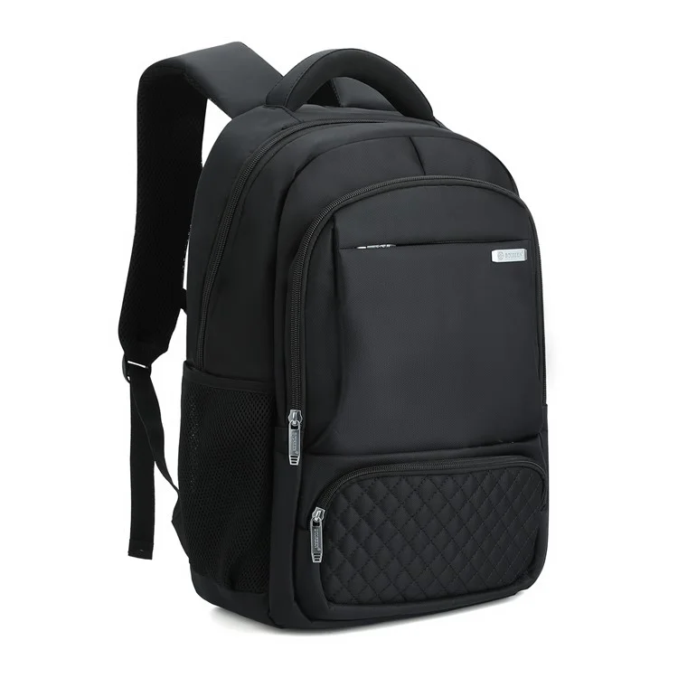 BOISEEN 7116 Borsa da uomo per il business Borsa per laptop Zaino impermeabile in tessuto Oxford - Nero