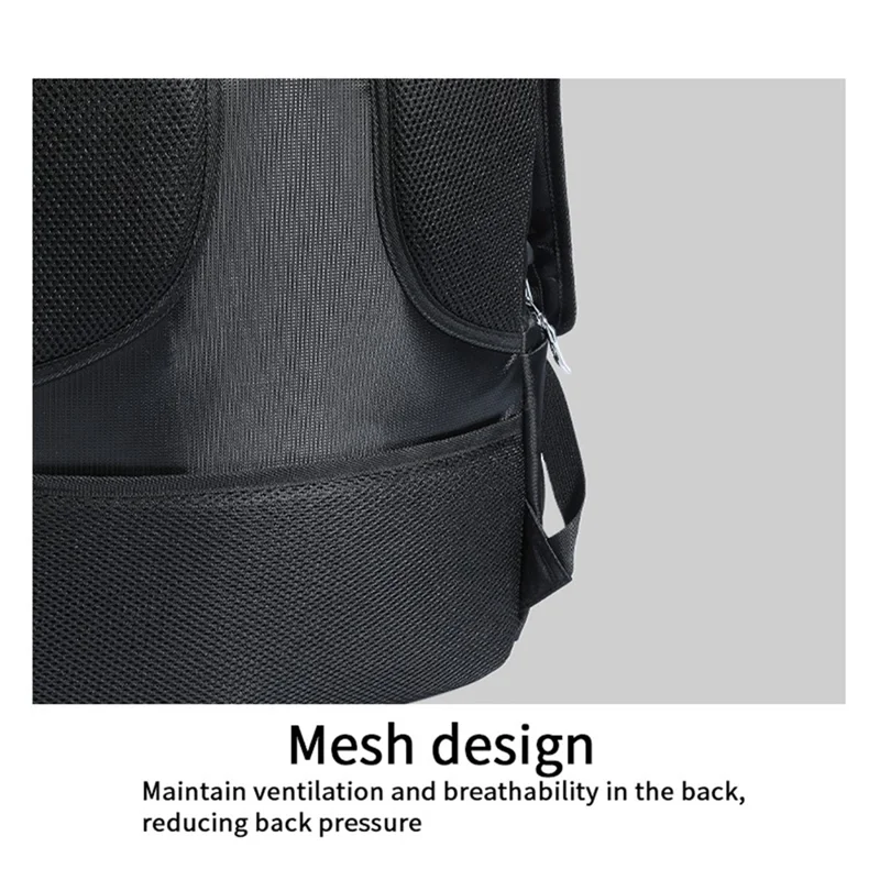 BOISEEN 6620 Oxford Cloth Backpack Laptop Storage Shoulders Bag for Business Trip, Work, School, Travel - Black