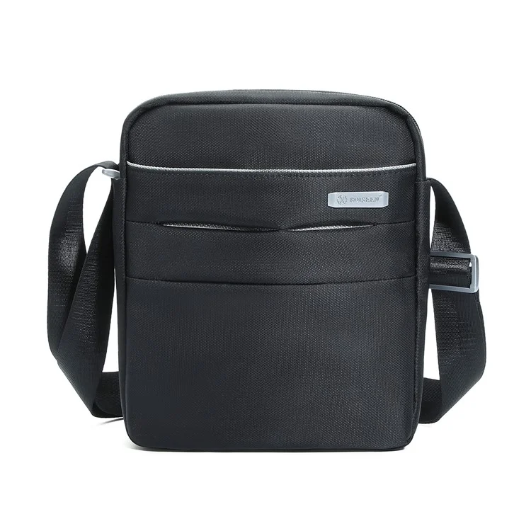 BOISEEN 5599-L Large Crossbody-Tasche Geschäftsschultertasche Oxford-Tuch Slingbag - Schwarz