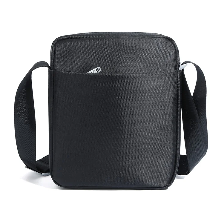 BOISEEN 5599-L Large Crossbody-Tasche Geschäftsschultertasche Oxford-Tuch Slingbag - Schwarz