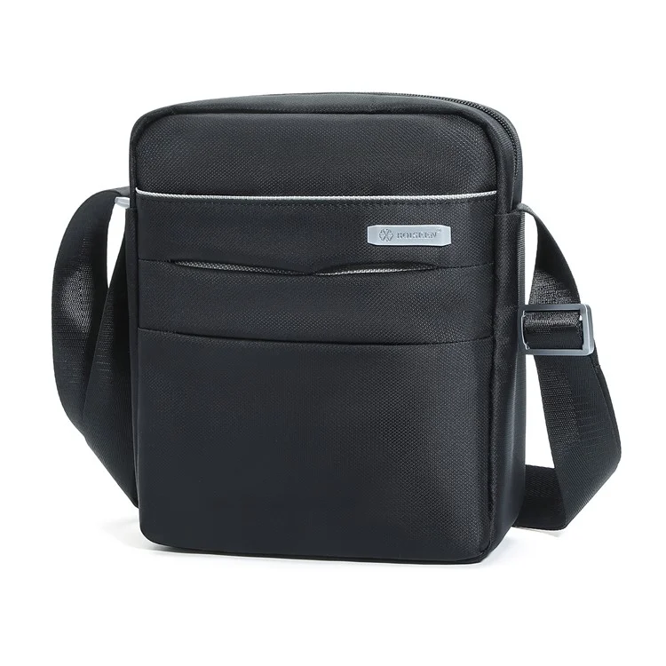 BOISEEN 5599-L Large Crossbody-Tasche Geschäftsschultertasche Oxford-Tuch Slingbag - Schwarz