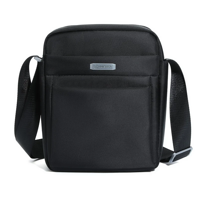 BOISEEN 612L Large Crossbody Bag Men's Business Shoulder Bag Oxford Cloth Boy's Travel Sling Bag - Black