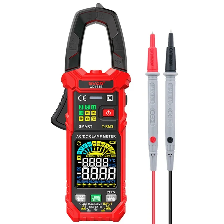 GVDA GD168B Pince Multimètre Numérique True RMS Auto Range NCV Testeur de Tension CA/CC
