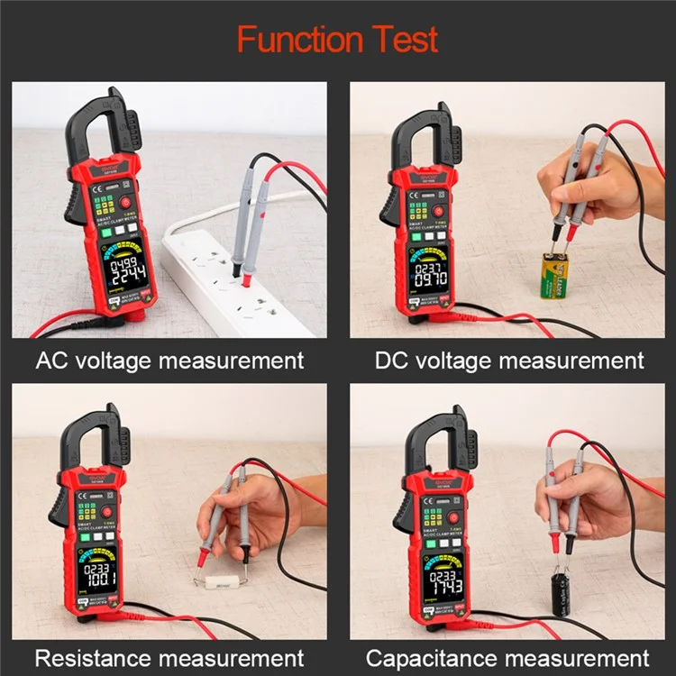 GVDA GD166B 6000 Contagens de Pinça Digital AC DC Toltage True RMS Clamp Multímetro Capacitância Ohm hz Amp Testador