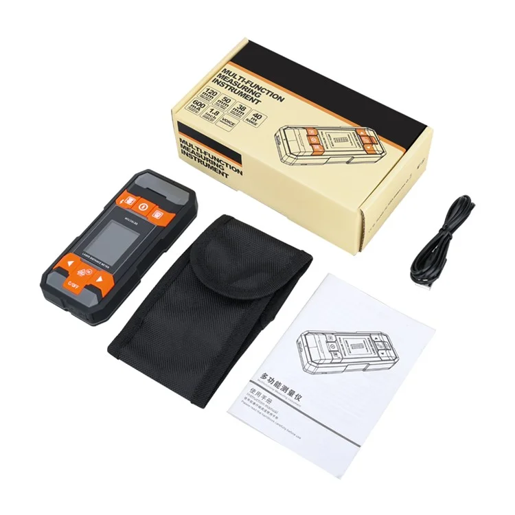 GVDA GD210D Metal Detector Laser Distance Meter Rangefinder Wall Scanner Wire Cable Metal Stud Wood Finder Digital Tape
