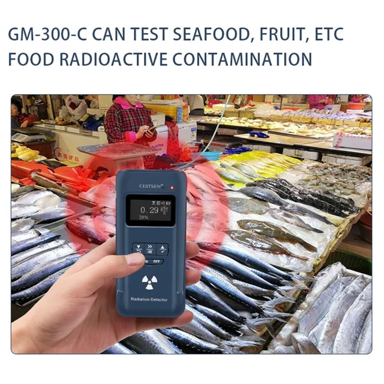 CESTSEN GM-300-A Détecteur de rayonnements Geiger Counter Portable Compteur numérique Bêta Gamma Rayons X Dosimètre Alarme 