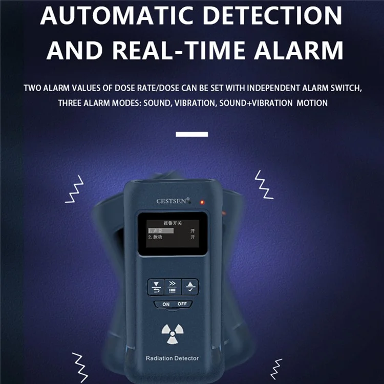 CESTSEN GM-300-A Détecteur de rayonnements Geiger Counter Portable Compteur numérique Bêta Gamma Rayons X Dosimètre Alarme 